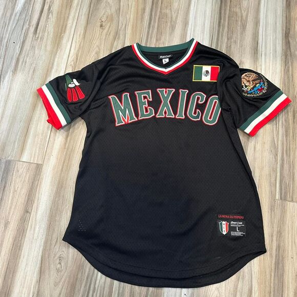 Lids Rings and Crwns Mexico Country Pride V Neck Mesh Batting Practice Jersey - Picture 1 of 6